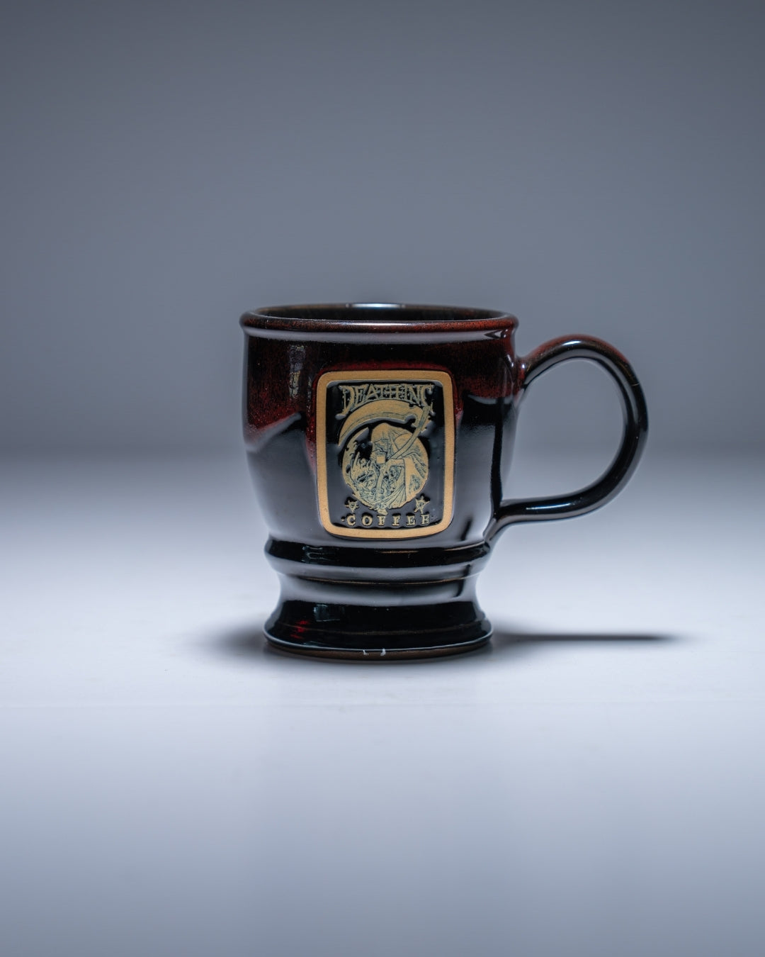 Death Inc Hammer Coffee Mug – Black with Red Rim